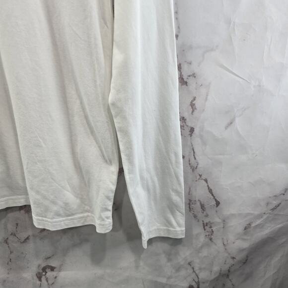Everlane Shirt Mens Small White Long Sleeve Crew Cotton T Tee Uniform - Picture 4 of 10